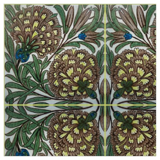 Old Botanical Victorian Design For Textiles Fabric