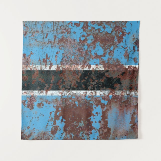 Old Botswana grunge background flagabstract, aged, Tapestry (Front)