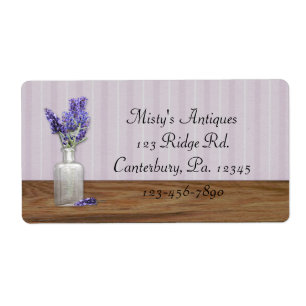 Old Bottle Of Lavender Label Business Label