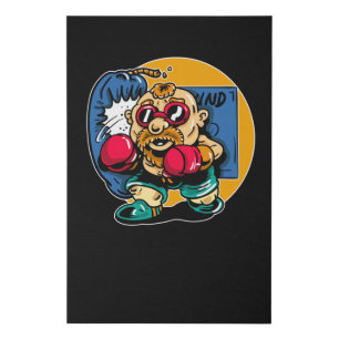 Old Boxer Faux Canvas Print