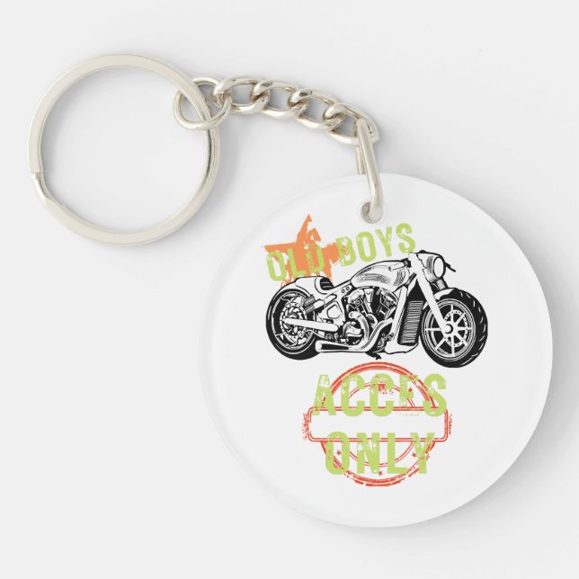 Old Boys Acces Only, Old Boys Gifts Keychain (Front)