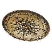 Old Brass Compass Steampunk Victorian-style Plate | Zazzle