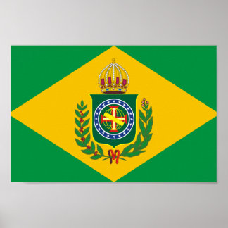 Old Brazilian flag Poster
