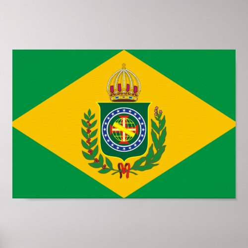 Old Brazilian flag  Poster