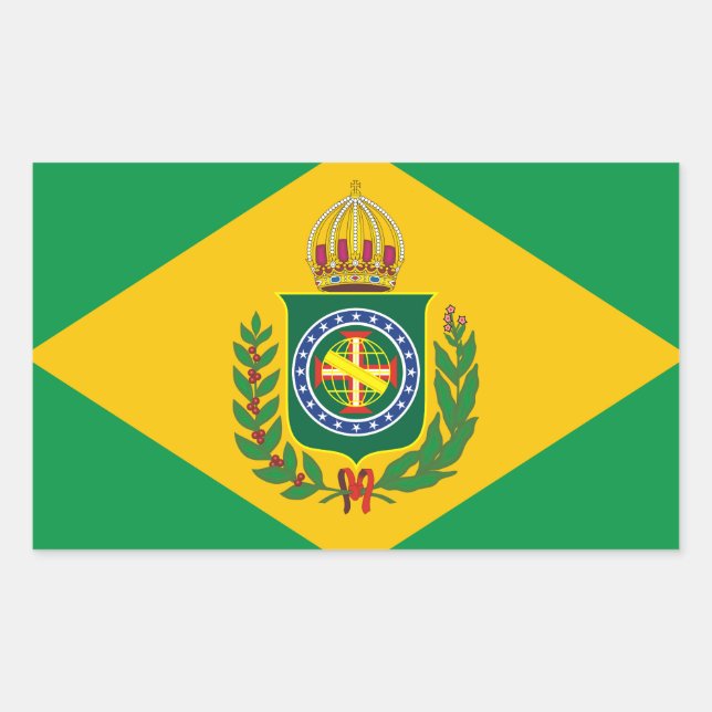 Old Brazilian flag Stickers (Front)