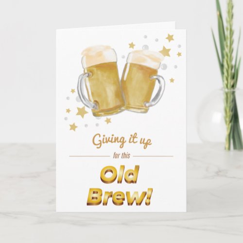 Old Brew Punny Beer Birthday Card