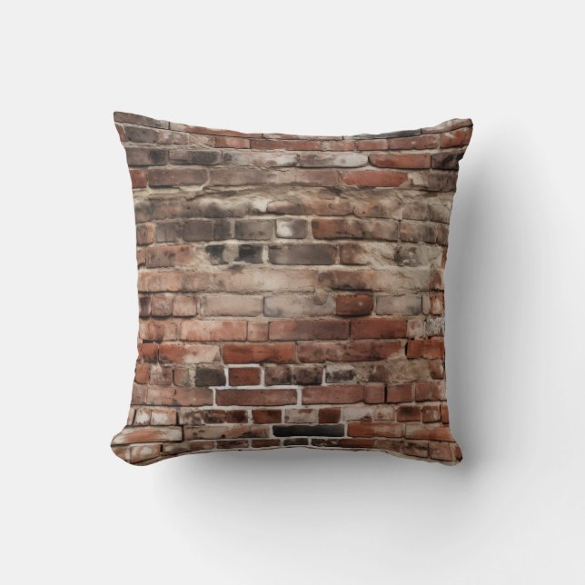 Old Brick Throw Pillow (Front)