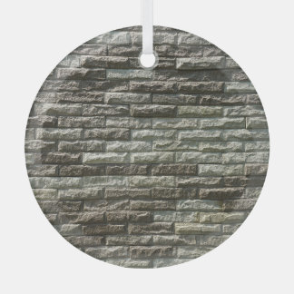 Old Brick Wall: Distressed Texture Glass Ornament