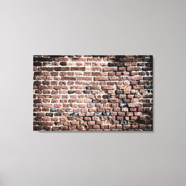 Old brick wall grunge background canvas print (Front)