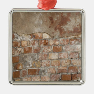 Old Brick Wall Metal Ornament