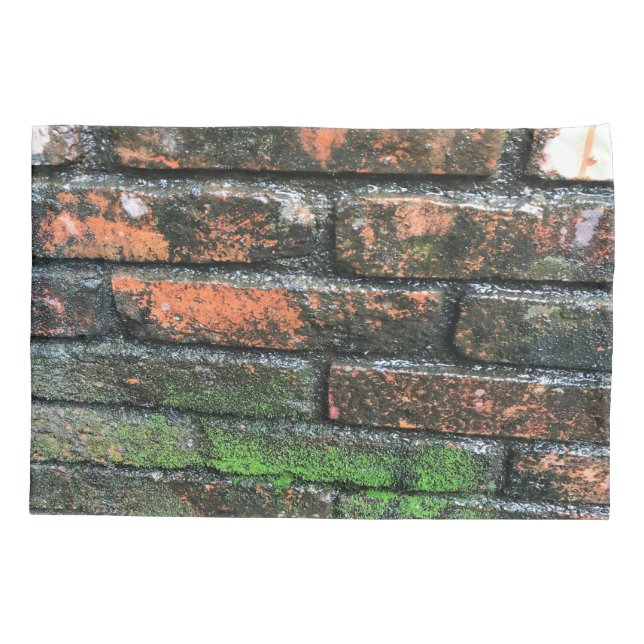 Old Brick Wall Pillow Case (Back)