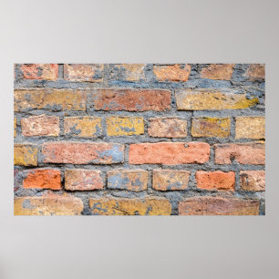 Old brick wall texture backgroundarchitecture, bac poster