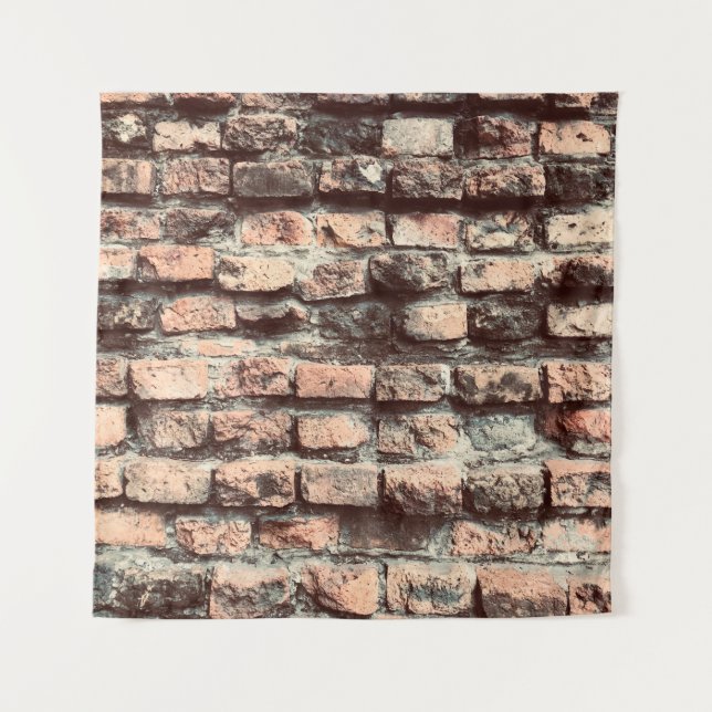 Old bricks wallbackground,block,brick,brown,old,pa tapestry (Front)