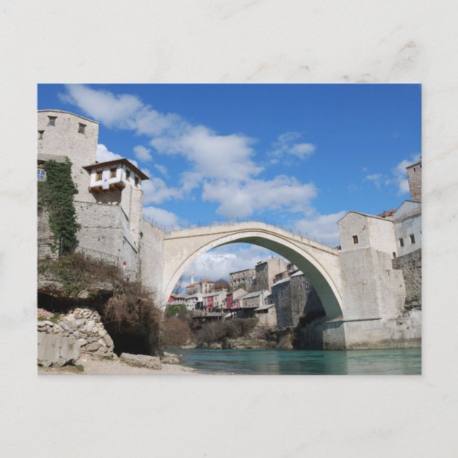 Old Bridge in Mostar Postcard (Front)