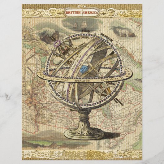 Old British America Explore Polar Bear Compass Map (Front)