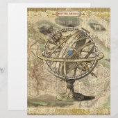 Old British America Explore Polar Bear Compass Map (Front/Back)