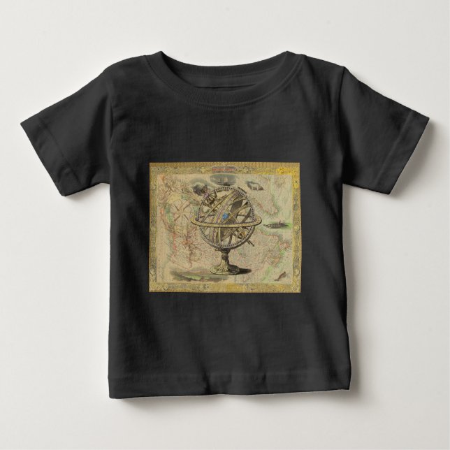 Old British America Explore Polar Bear Compass Map Baby T-Shirt (Front)