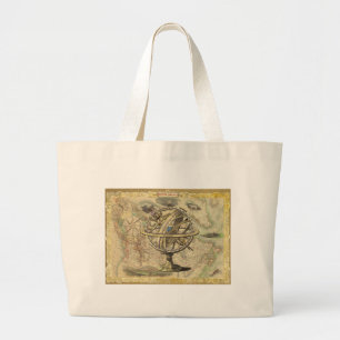 Old British America Explore Polar Bear Compass Map Large Tote Bag