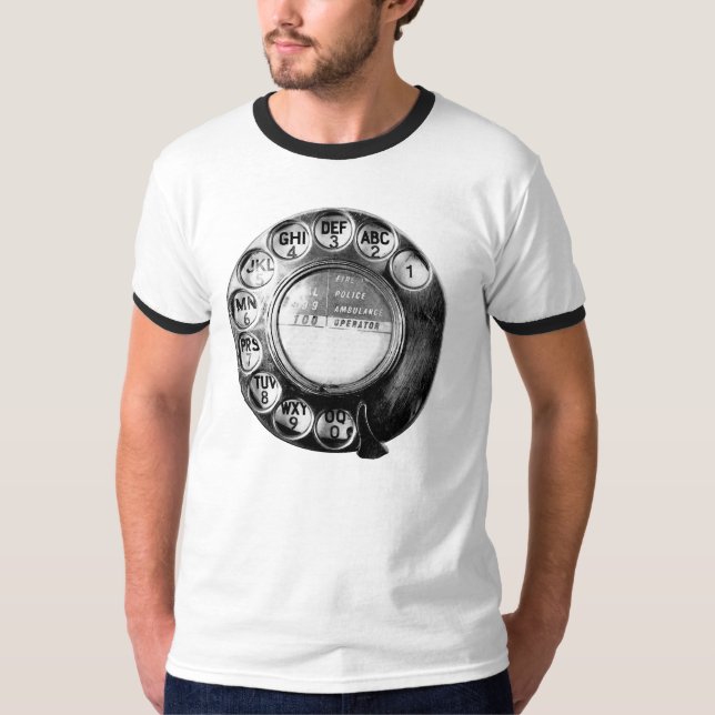 Old British Telephone Dial Design T-Shirt (Front)
