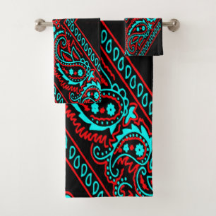 Old Brown Bandana 6 version 2 Bath Towel Set