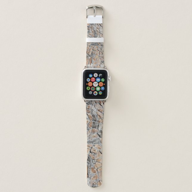 Old Brown Castle Stone Texture Apple Watch Band (Front)