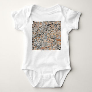 Old Brown Castle Stone Texture Baby Bodysuit