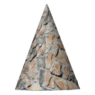 Old Brown Castle Stone Texture Party Hat
