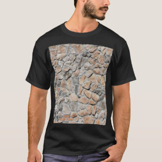 Old Brown Castle Stone Texture T-Shirt