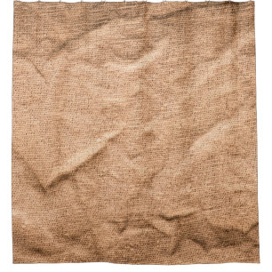 Old brown cloth background shower curtain