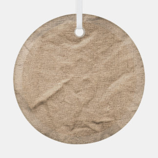 Old brown cloth: textured background. glass ornament