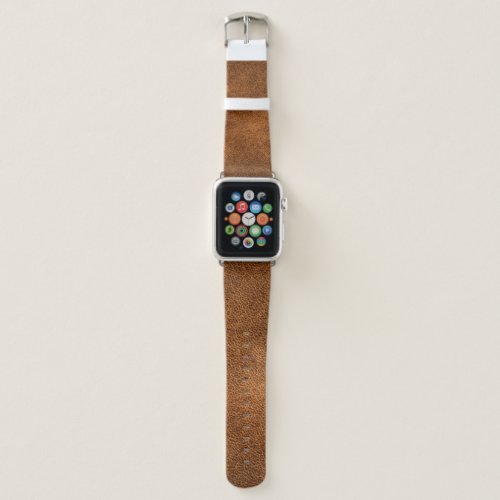 Old brown leather apple watch band