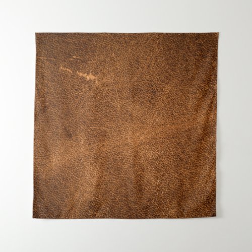 Old brown leather tapestry