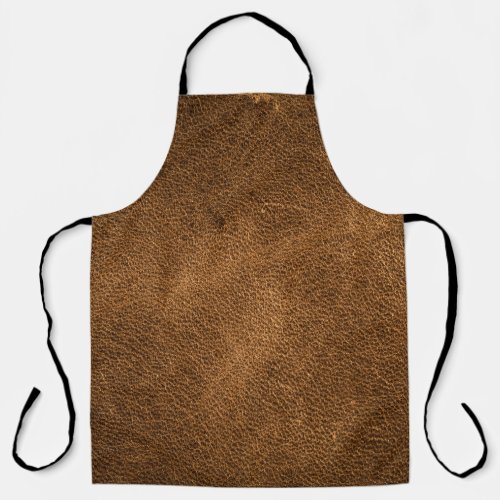 Old Brown Leather Textured Background Apron