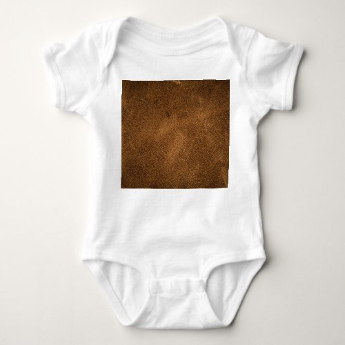Old Brown Leather Textured Background Baby Bodysuit