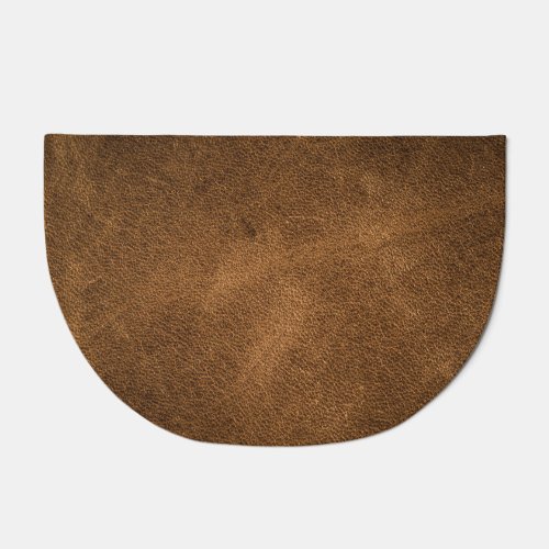 Old Brown Leather Textured Background Doormat