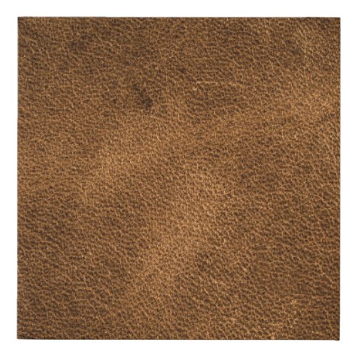 Old Brown Leather Textured Background Faux Canvas Print