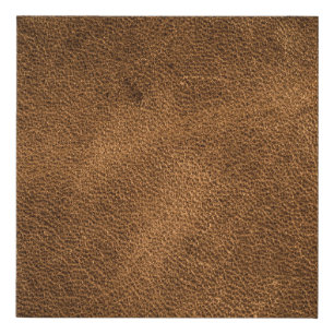 Old Brown Leather: Textured Background Faux Canvas Print