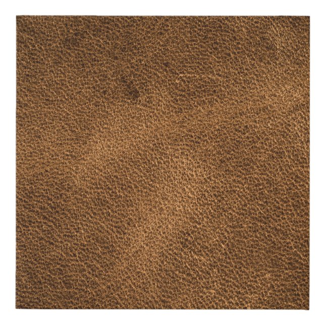 Old Brown Leather: Textured Background Faux Canvas Print (Front)