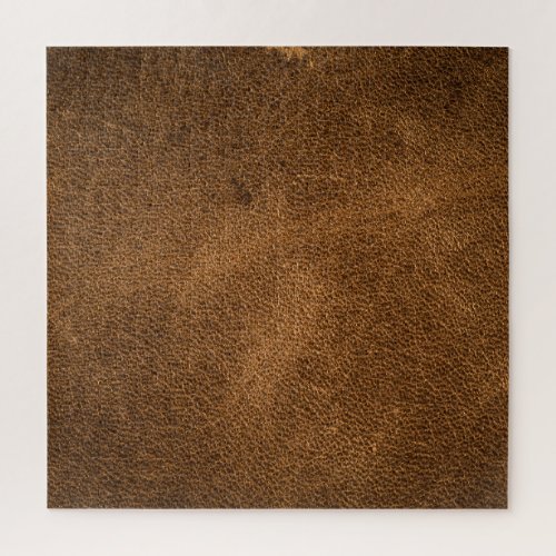 Old Brown Leather Textured Background Jigsaw Puzzle