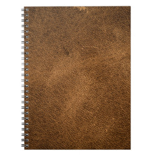 Old Brown Leather: Textured Background Notebook