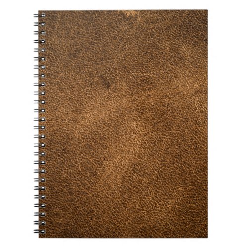 Old Brown Leather Textured Background Notebook