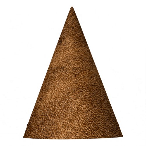 Old Brown Leather Textured Background Party Hat