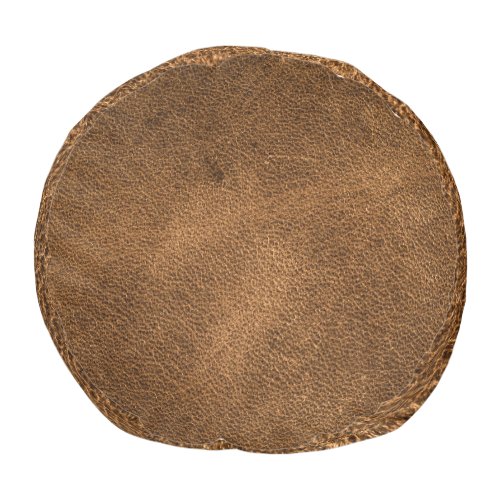 Old Brown Leather Textured Background Pouf