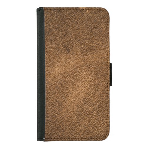 Old Brown Leather Textured Background Samsung Galaxy S5 Wallet Case