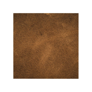 Old Brown Leather: Textured Background Wood Wall Art