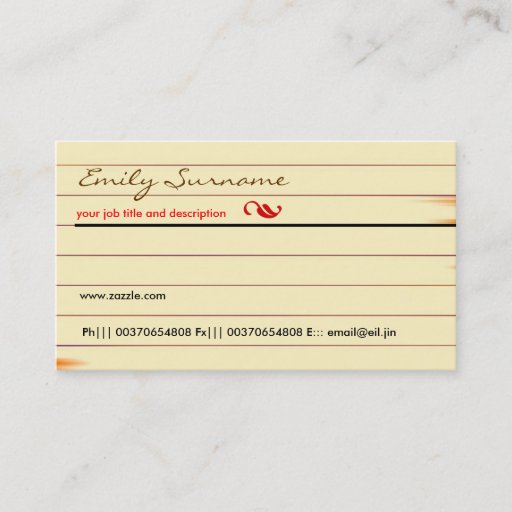 Customizable old brown paper business card
