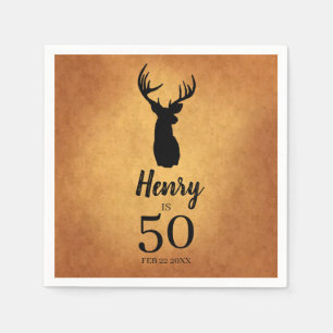 Old Buck 50th Birthday Party Napkins