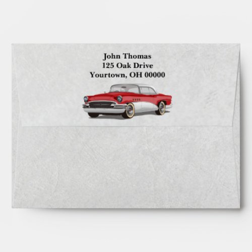 old Buick car on creased paper Envelope