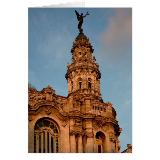 Old building Spire, Havana, Cuba Cards (Front)