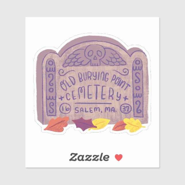 Old Burial Pt Salem Cemetery Sticker (Sheet)